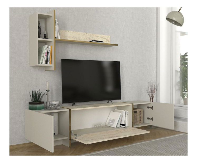 Nappali fal Veya 3 (travertin + homok) 