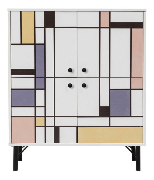 Dulap Mozaic (Alb + Maro + Purple + Galben)