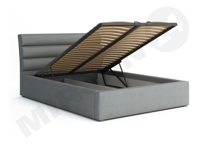 Franciaágy 140cm Exotic (szürke)