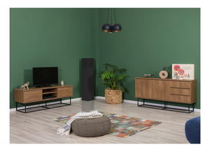 Set za dnevni boravak Laxi 2 (orah + crna)