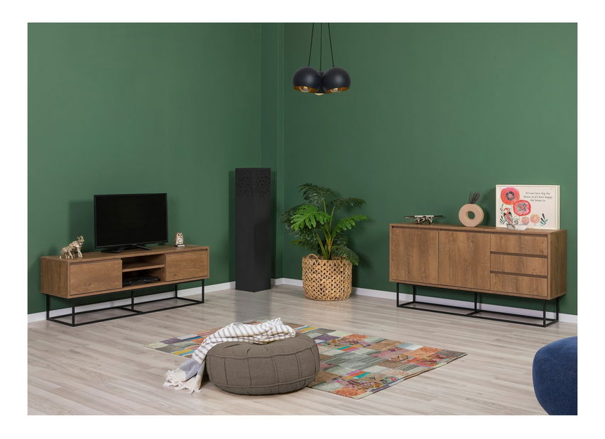 Nappali szett Laxi 2 (dió + fekete)