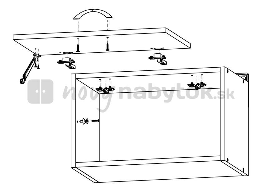 Felső konyhaszekrény Julian GO/50/30 (Sonoma tölgy)