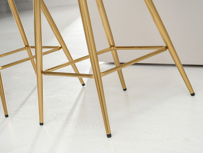 Barová stolička Proenia (sivá + zlatá)