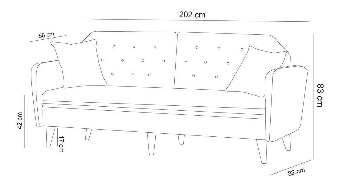 Sedacia súprava 3+1 Tessa (Tmavá modrá)