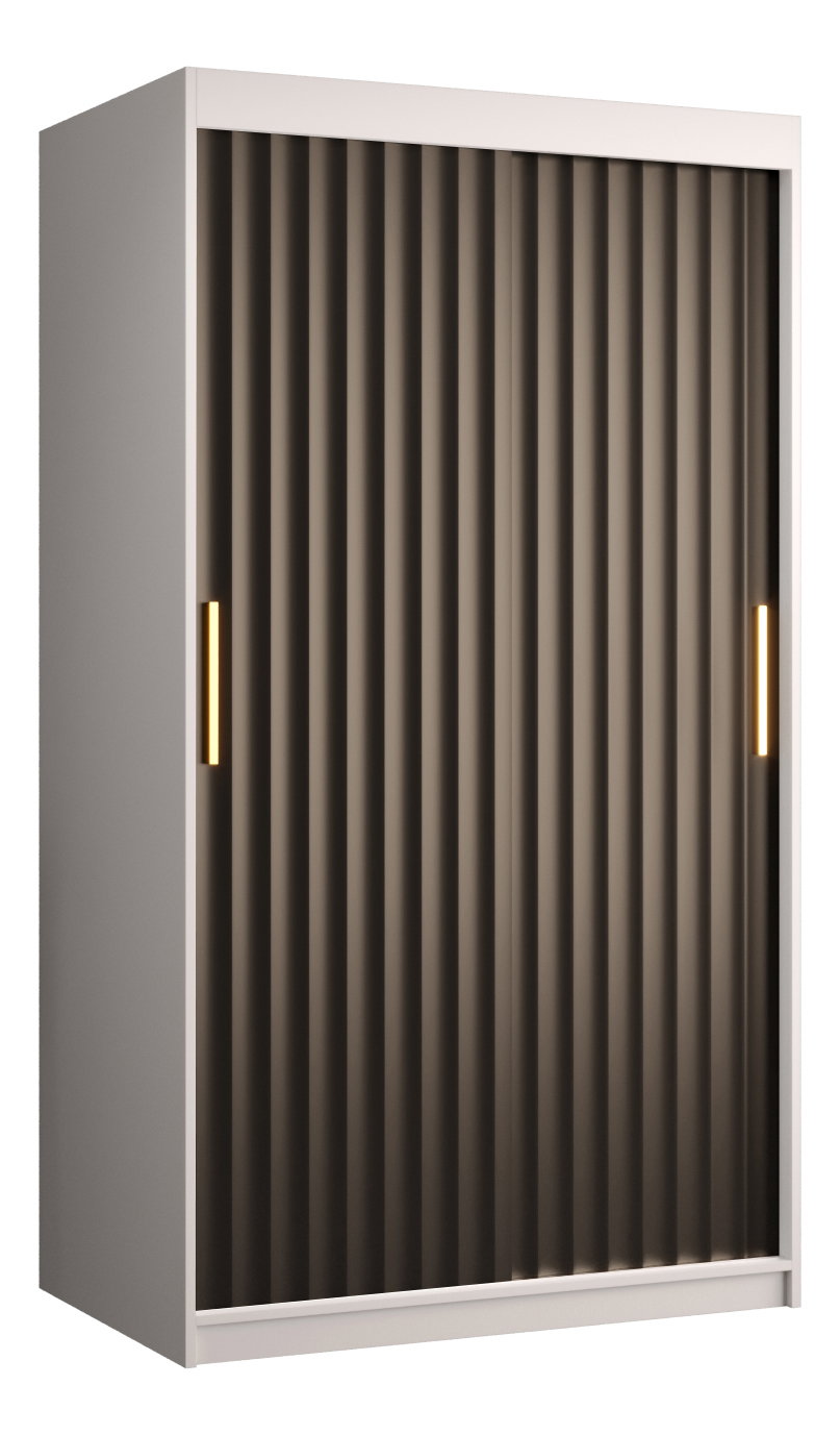 Ruhásszekrény 100 cm Riana Wa 1 100 (fehér + fekete)