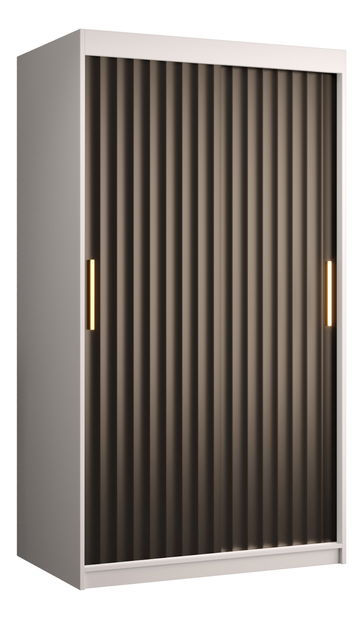 Ruhásszekrény 200 cm Riana Wa 1 200 (fehér + fekete)