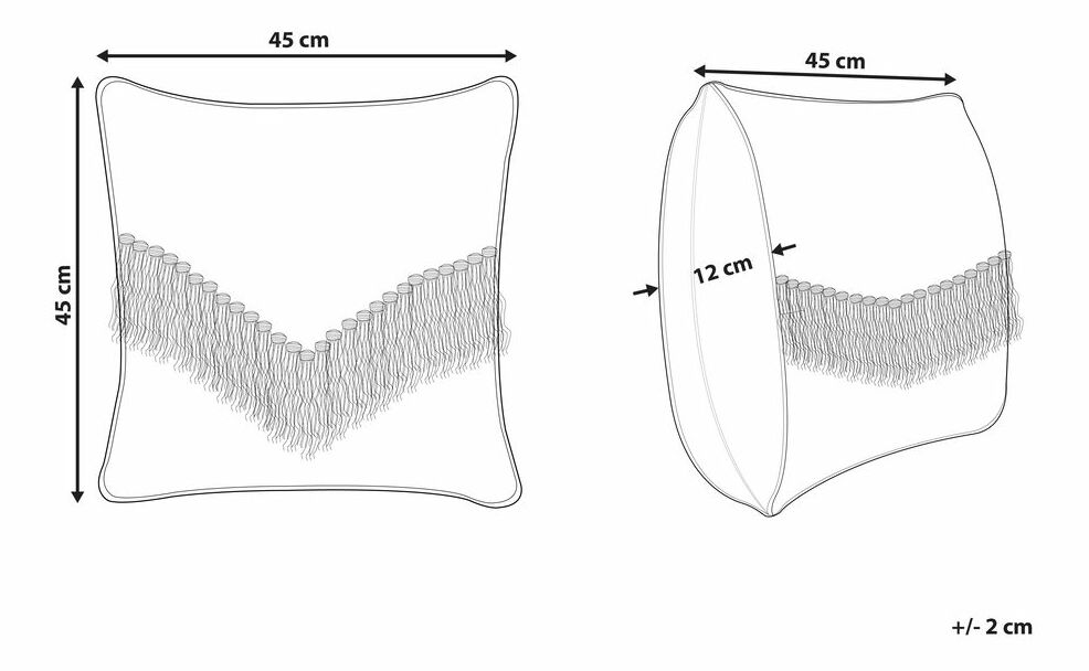 Ozdobný vankúš 45 x 45 cm Sofka (béžová)