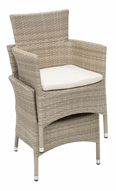 Záhradná zostava Modena I. 1+2 (sivo béžová) (um. Ratan)