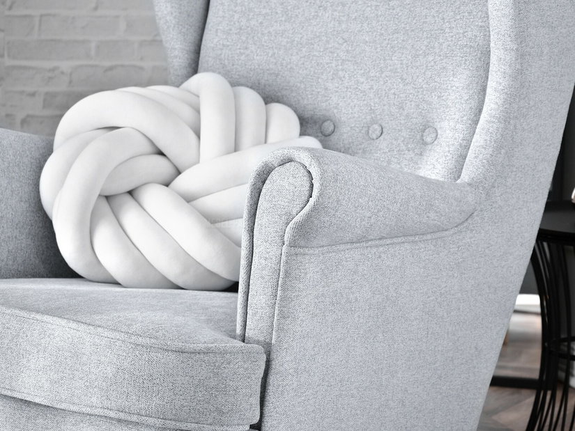 Kreslo ušiak Margis (sivá + čierna)