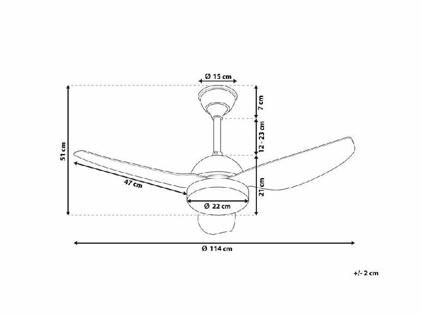 Ventilátor TULCA (biela)