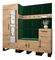 Set mobilier pentru hol Amanda 13 (Stejar artisan + verde)