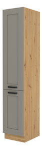 Potravinová kuchynská skriňa Lucid 40 DK 210 2F (dub artisan + claygrey)