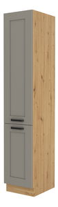 Dulap de bucătărie pentru alimente Lucid 40 DK 210 2F (Stejar artisan + claygrey)
