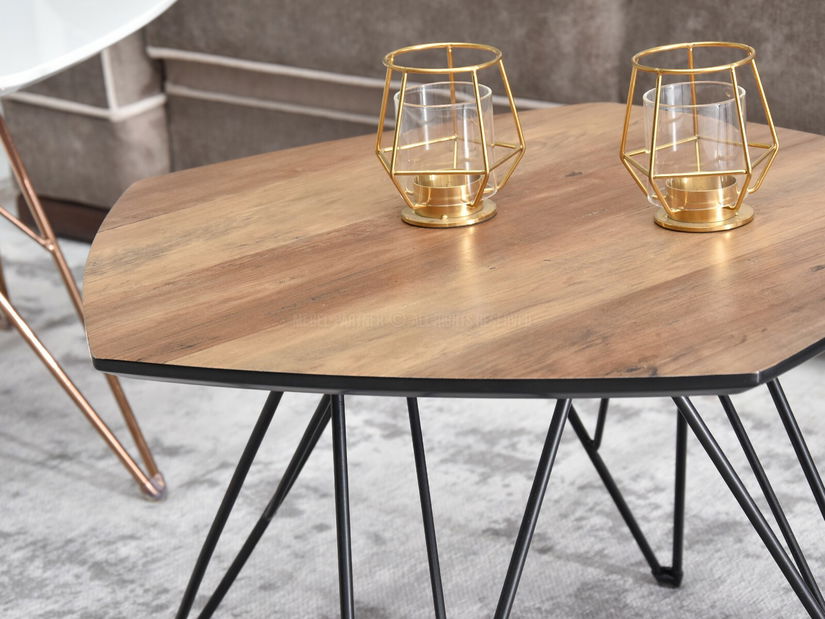 Dohányzóasztal Petal Zest Xl2 (fehér + fekete)