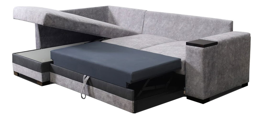 Rohová sedačka Orlando (svetlohnedá + hnedá) (L)