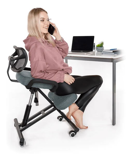 Ergonomická kancelárska stolička Rusu (sivohnedá)