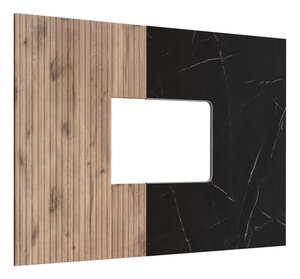 Nástenný panel Carlin ZMWDV CS PW (čierna + dub viking + čierny mramor)
