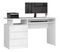 PC stol Bronte (bijela + bijeli sjaj)