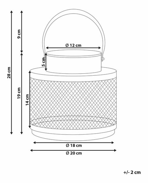 Sfeșnic 19 cm Yanis (Negru) 