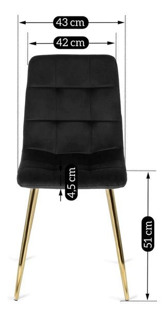 Étkezőszék Yuntendo (fekete) 