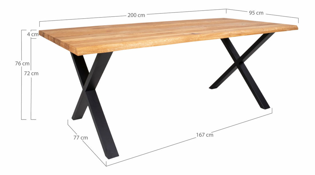 Jedálenský stôl Tvameria 2 (prírodná)