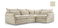 Rohová sedačka Eldia (P) (béžová)