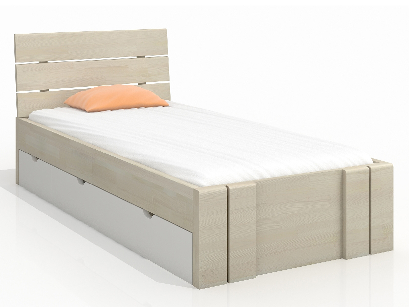 Jednolôžková posteľ 120 cm Naturlig Kids Tosen High Drawers (borovica) (s roštom)