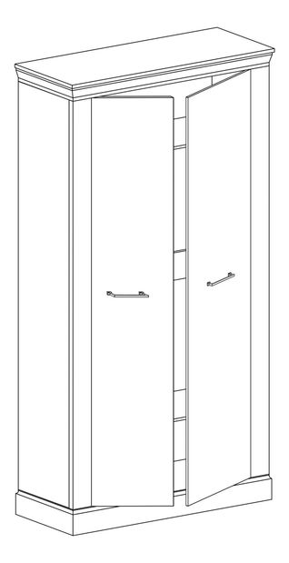 Ormar za garderobu Atena 16 (craft zlatni)