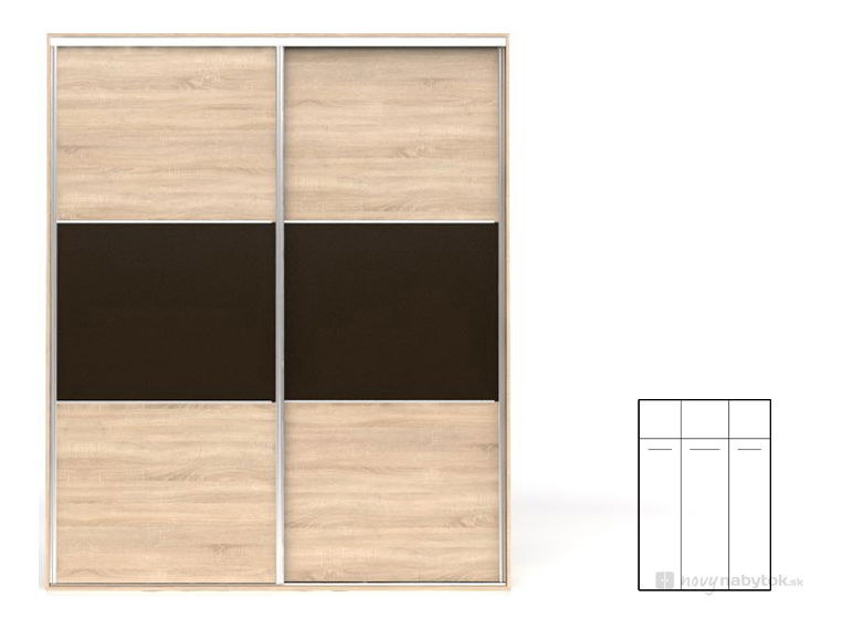 Šatníková skriňa BRW F19 SZF2D/200