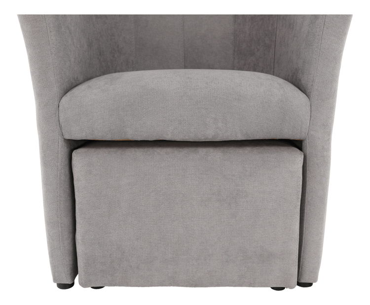 Naslonjač Rosana (siva) (s tabureom)