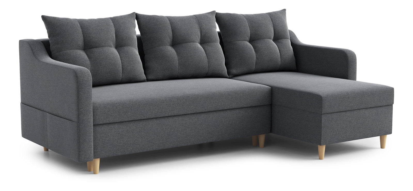 Sarokkanapé Lou (J) (sötétszürke)