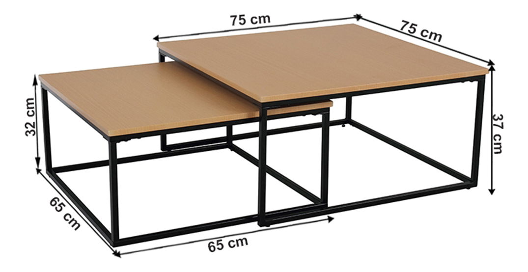 Dohányzóasztal (2 db) Kastler