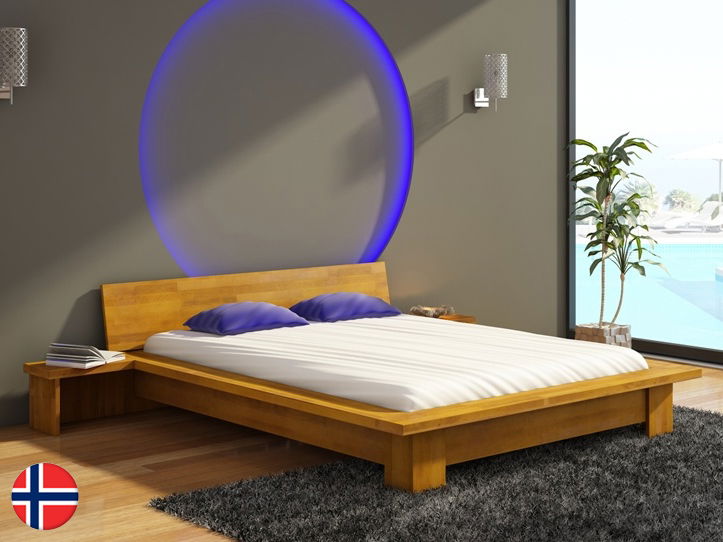 Manželská posteľ 180 cm Naturlig Boergund (buk)