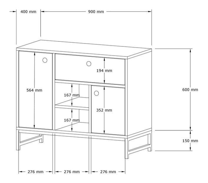 Komoda Ivonne (mramor frezija)