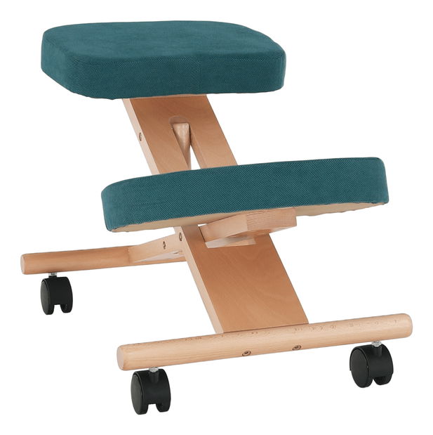 Fotoliu de birou Faith (buk + albastru