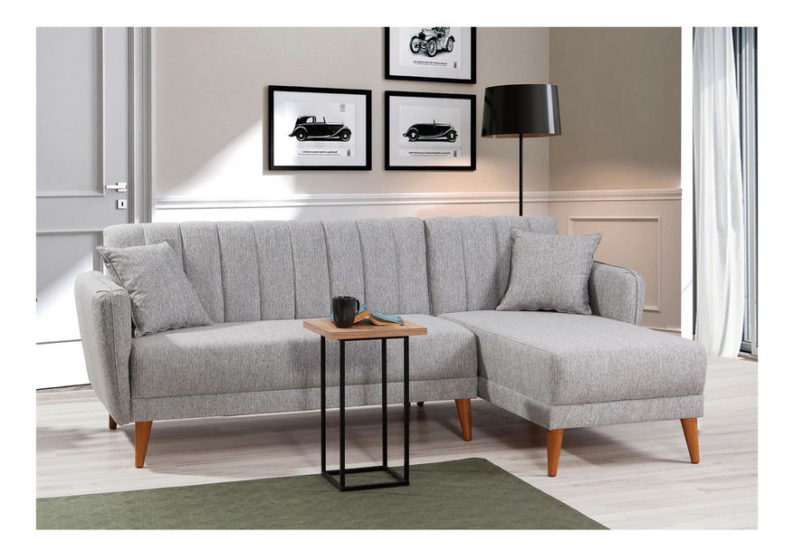 Sarok ülőgarnitúra Adrie (J) (szürke)