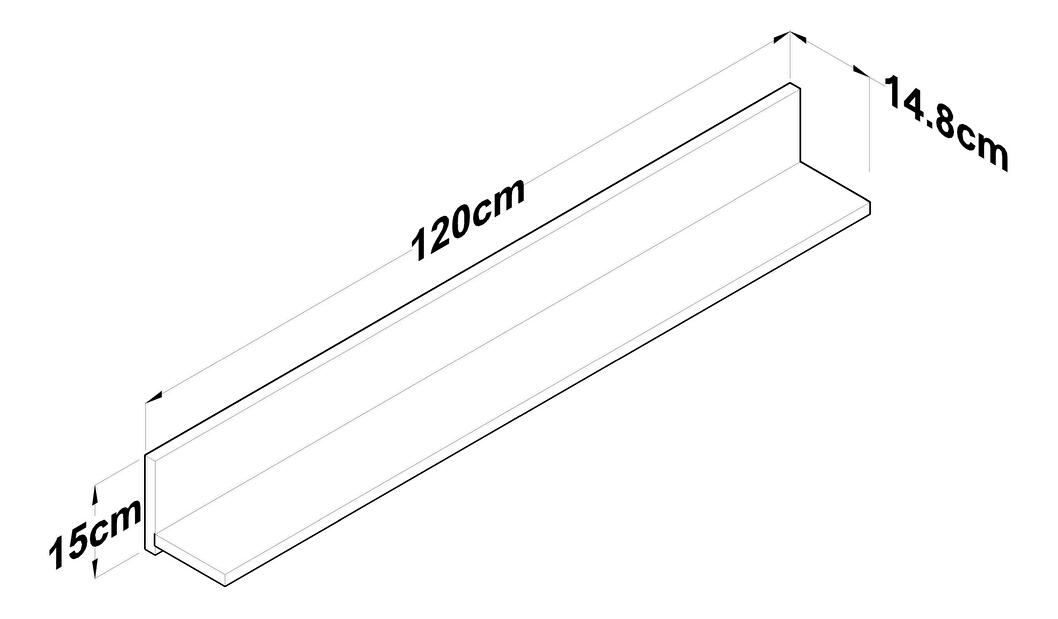 Polc Navope 2 (dió + antracit) 