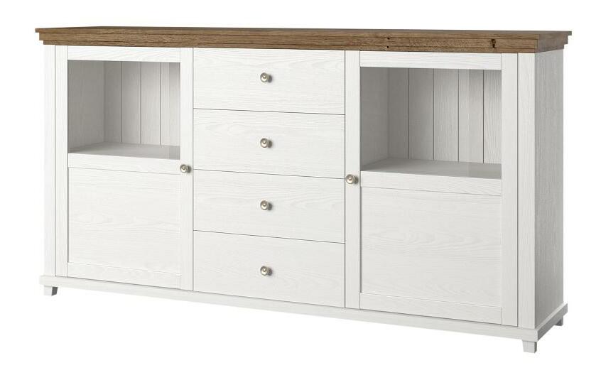 Komoda Elvina 25 (biely popol + dub lefkas)