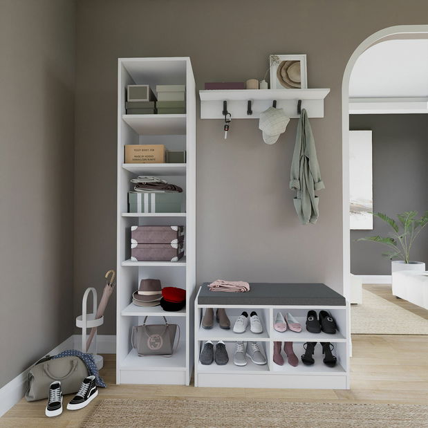 Set mobilier hol Luckiny (alb)