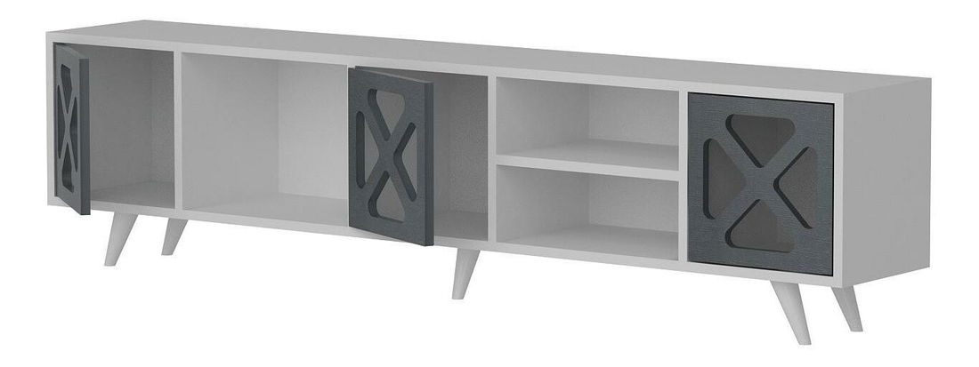 TV szekrény Sinofella (fehér + antracit)