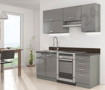 Kuhinja Milo  II (siva + sivi sjaj)