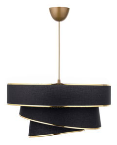 Stropné svietidlo Luxedanto 2 (čierna + zlatá)