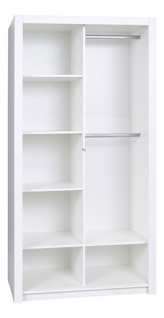 Šatníková skriňa Iweta SZ110 (biela matná + dub zlatý)