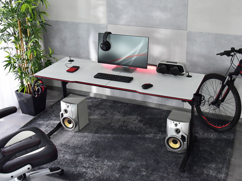 PC stolík Matts 160 (biela + čierna)