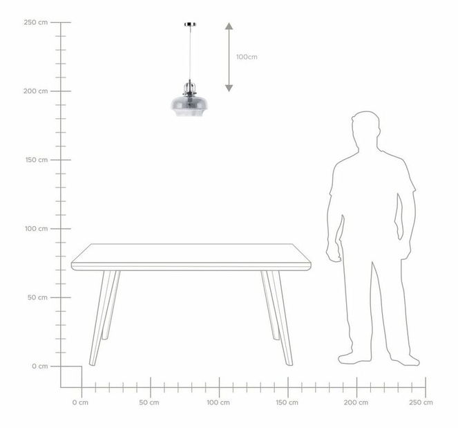 Závesná lampa Iskandar (čierna)