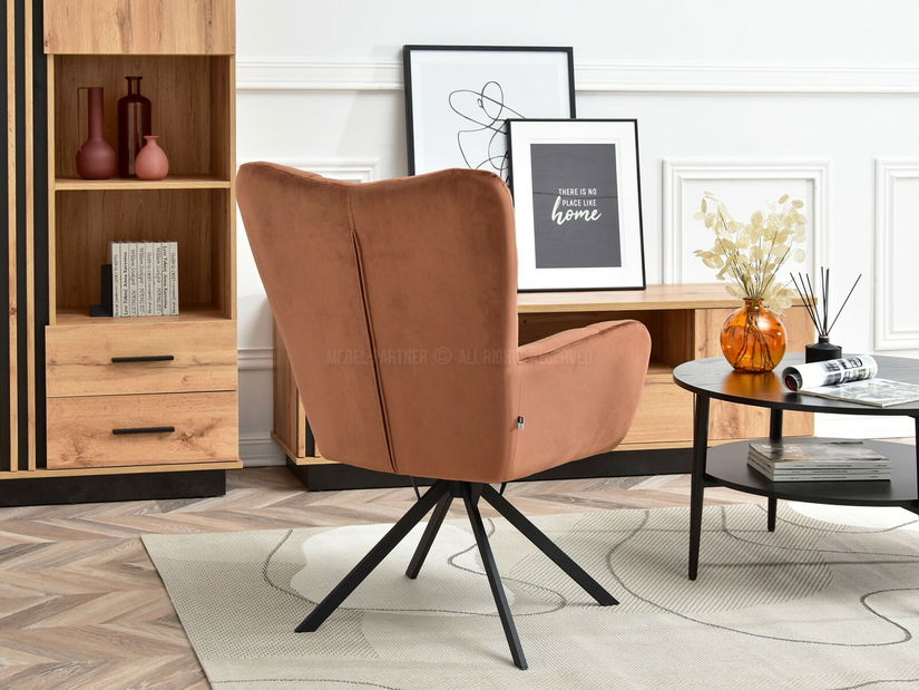 Kreslo Kikino X (medená + čierna)