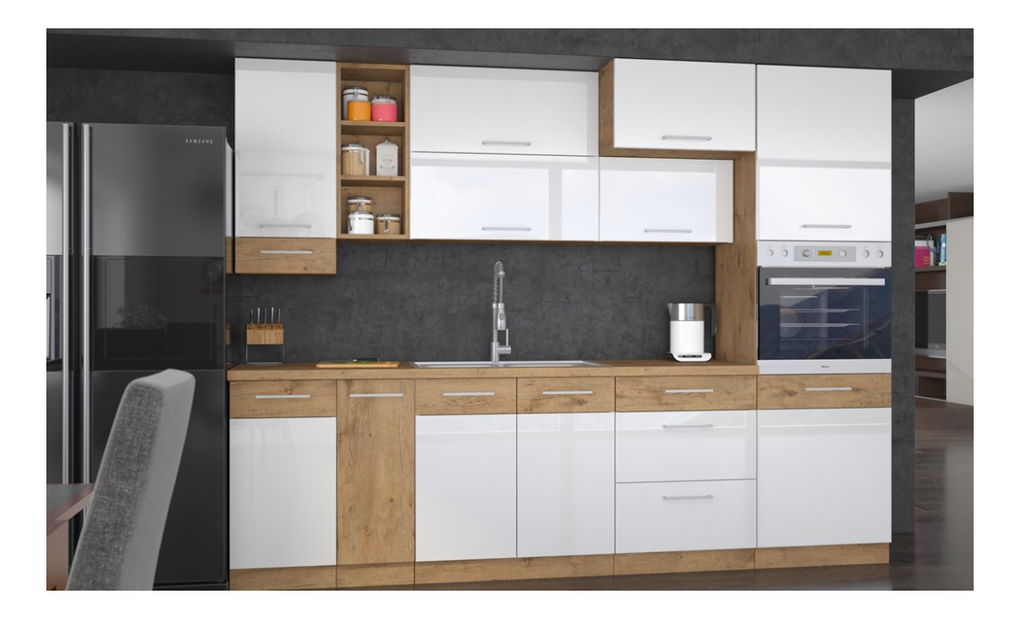 Alsó konyhaszekrény Virion 60 DK 210 2F (lancelot tölgy + fehér) *kiárusítás