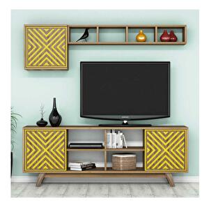 Mobilier living Ivonne (Galben + Nuc)