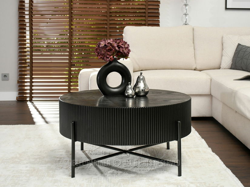 Măsuță de cafea Nixi (lemn negru + negru)