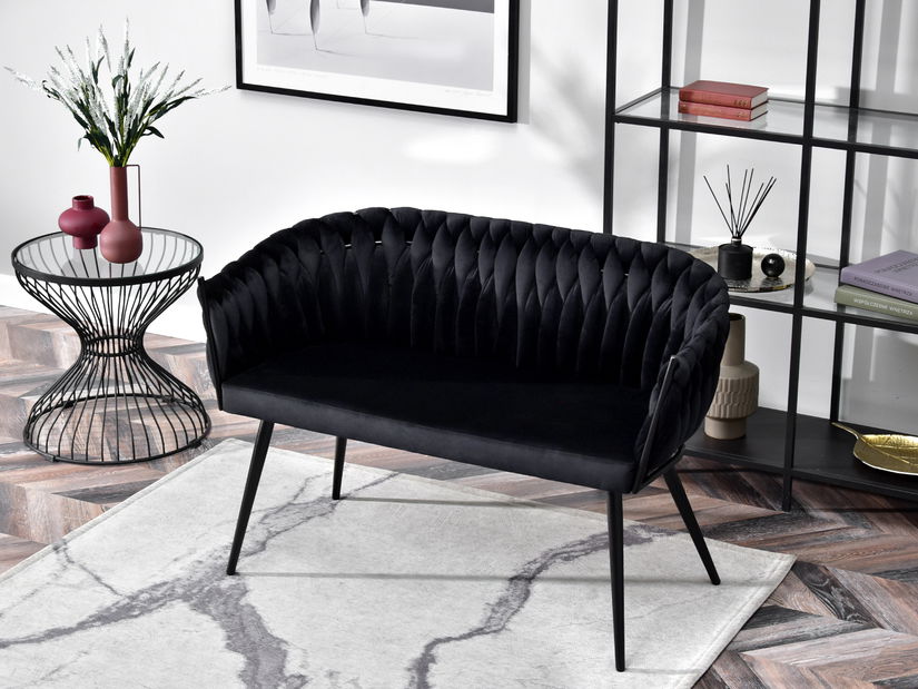 Kétszemélyes kanapé Radio (fekete)